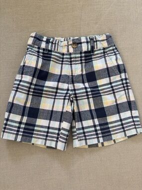 Janie & Jack Boys Plaid Cotton Shorts